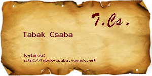 Tabak Csaba névjegykártya