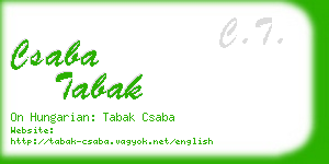csaba tabak business card